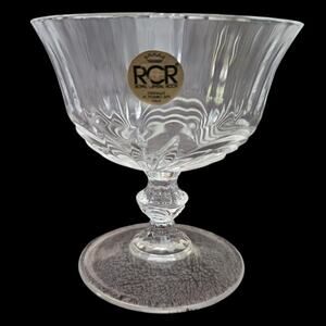 RCR Royal Crystal Rock Italy Lead Crystal Dessert Coupe Glasses Set 6